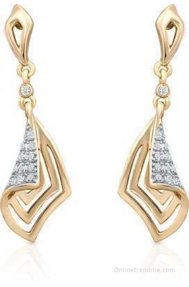 Oviya Crystal Alloy, Brass Drop Earring